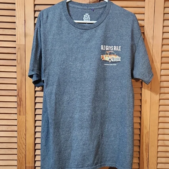 Mens Novelty Gray T Shirt Sz L - Picture 2 of 6
